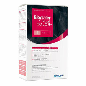 Bioscalin - Bioscalin Nutricolor Plus 1 Nero Crema Colorante 40ml + Rivelatore Crema 60ml + Shampoo 12ml + Trattamento Finale Balsamo 12ml