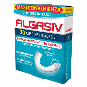 Algasiv - Algasiv Adesivo Per Protesi Dentaria Inferiore 30 Pezzi