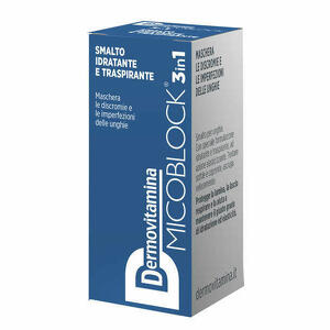 Dermovitamina - Dermovitamina Micoblock 3 In 1 Smalto Idratante E Traspirante Blu 5ml