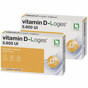  - Vitamin D-loges 30 Gelatine Masticabili Gusto Limone 42 G