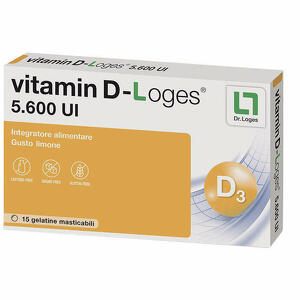  - Vitamin D-loges 15 Gelatine Masticabili Gusto Limone