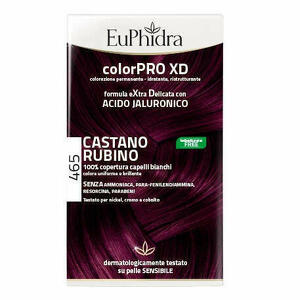  - Euphidra Colorpro Xd 465 Cast Rubino Gel Colorante Capelli In Flacone + Attivante + Balsamo + Guanti