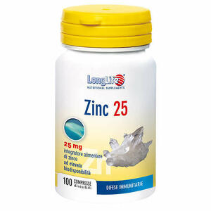  - Longlife Zinc 25mg 100 Compresse
