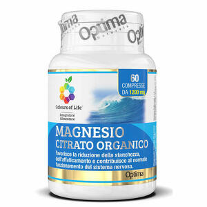 Optima Naturals - Colours Of Life Magnesio Citrato Organico 60 Compresse 1200mg