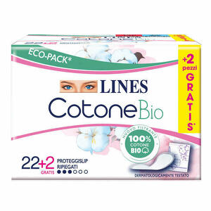 lines - Lines Cotone Bio Salvaslip Ripiegati 24 Pezzi
