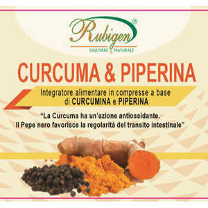  - Curcuma & Piperina Rubigen 120 Compresse Da 500mg