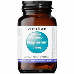  - Viridian Magnesium 300mg High Potency 30 Capsule Viridian Magnesio Superiore Alta Concentrazione