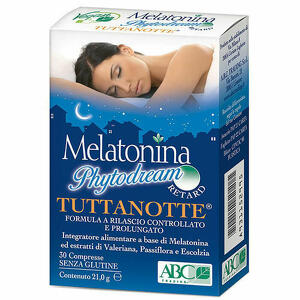Abc Trading - Melatonina Phytodream Tuttanotte Retard 30 Compresse