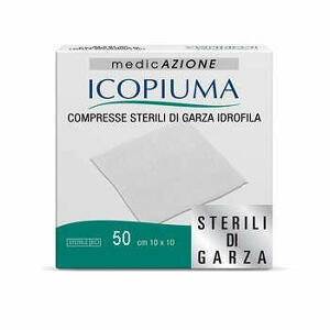  - Garza Compressa Idrofila Icopiuma 10x10cm 50 Pezzi